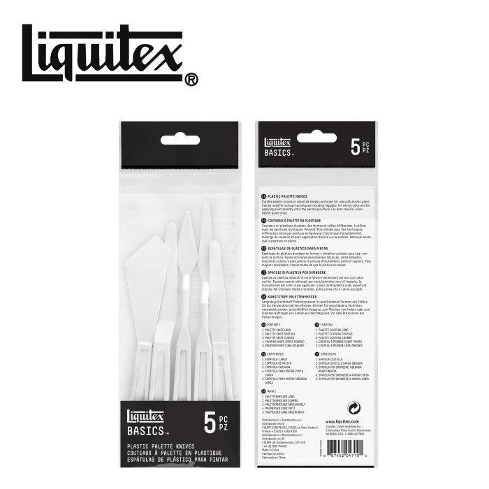 

Seka - Liquitex Basics Plastic Palette Knife Set Spatula Lukis Pisau Palet