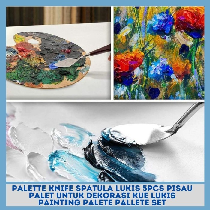 

Seka - Terbaik Palette Knife Spatula Lukis 5Pcs Pisau Palet Untuk Dekorasi Kue Lukis Painting Palete