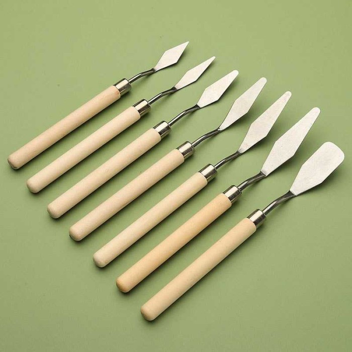 

Seka - Produk Jowoart Pisau Palet Lukis Cat Akrilik Painting Scraper Knife 7 Pcs - Jw7 Isau Palet