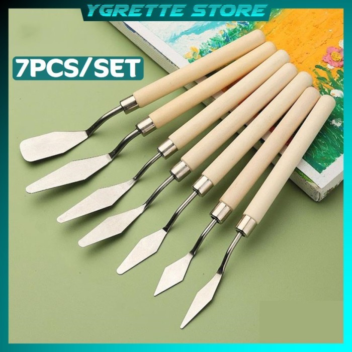 

Seka - Jowoart Palet Lukis Cat Akrilik Painting Scraper Knife 7 Pcs