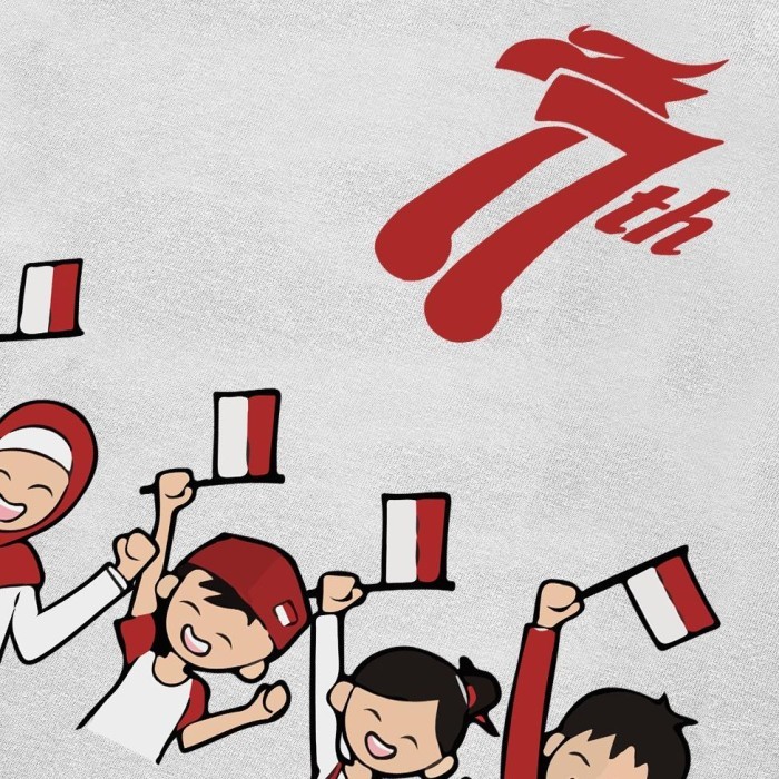 Potongan Harga Naked & Free Baju Kaos Kemerdekaan 4 Bayi Anak Remaja Dewasa Indonesia Skl