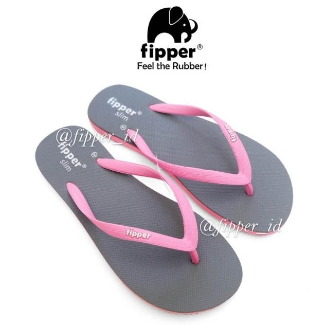 [Fipper Slim] - Grey/Pink Light - Sandal Jepit Wanita/Perempuan