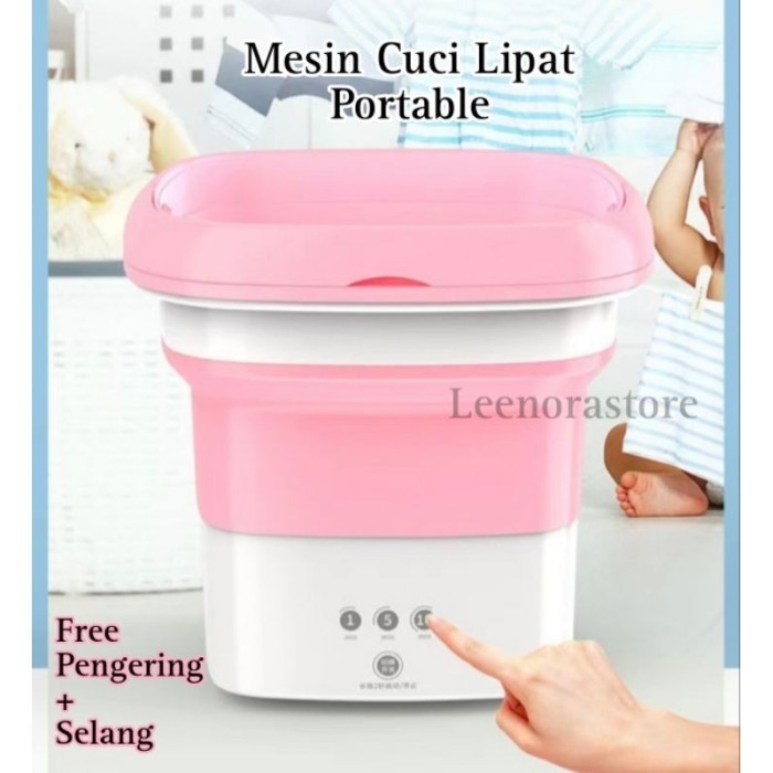 MESIN CUCI LIPAT PORTABLE + PENGERING DAN SELANG AIR