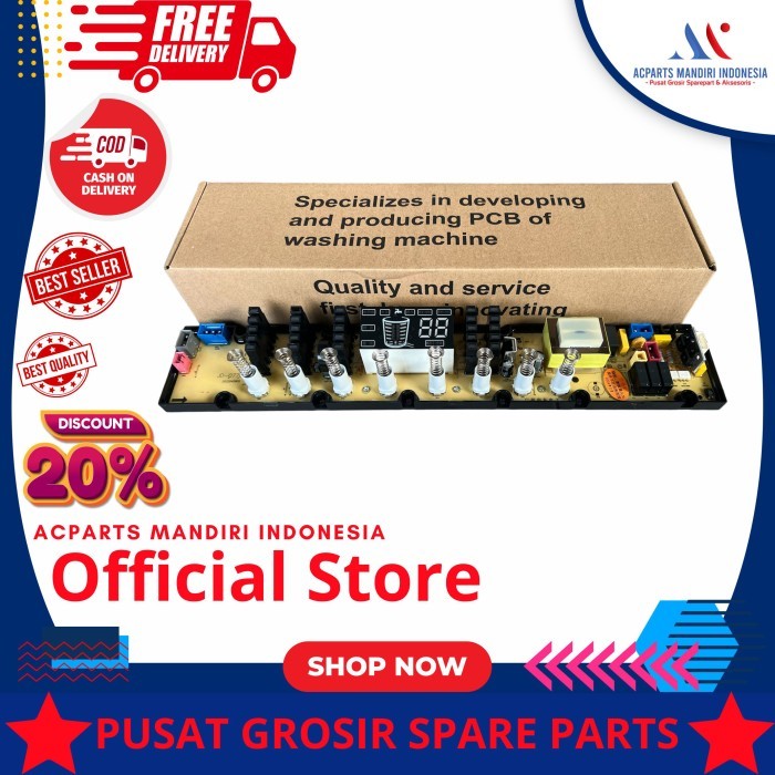 SANKEN 10.5KG QW-S102GS ( TURBO DRUM ), MODUL PCB MESIN CUCI TOP LOADING