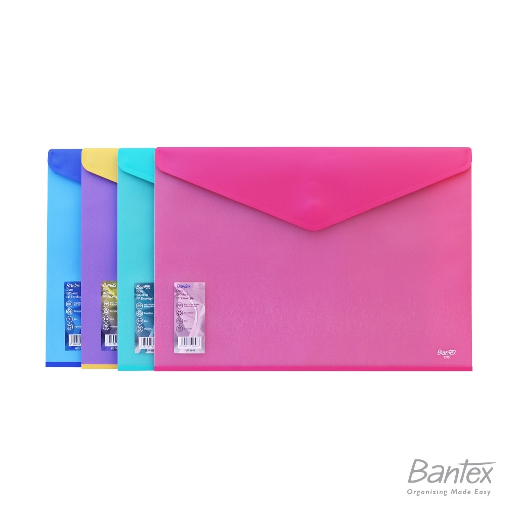 

Bantex Duro Bi-Colour PP Envelope Folder File Amplop Folio FC - 3227
