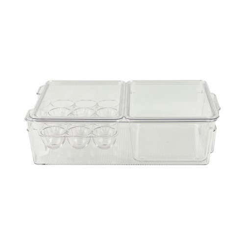 RAK KULKAS FRIDGE CONTAINER SET OF 3 TRANSPARENT