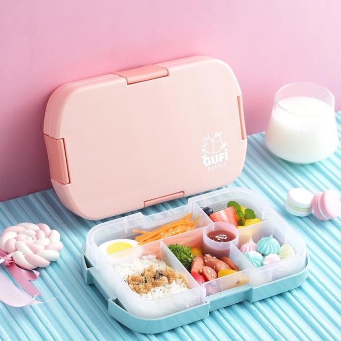 Lunch Box Bento Sekat 6 Anti Tumpah dan  Anti Tercampur