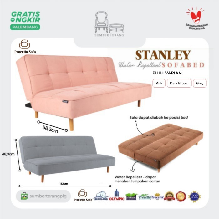Sofabed Procella Stanley SofaBed Minimalis Kursi Tamu Sofa Retro Lipat