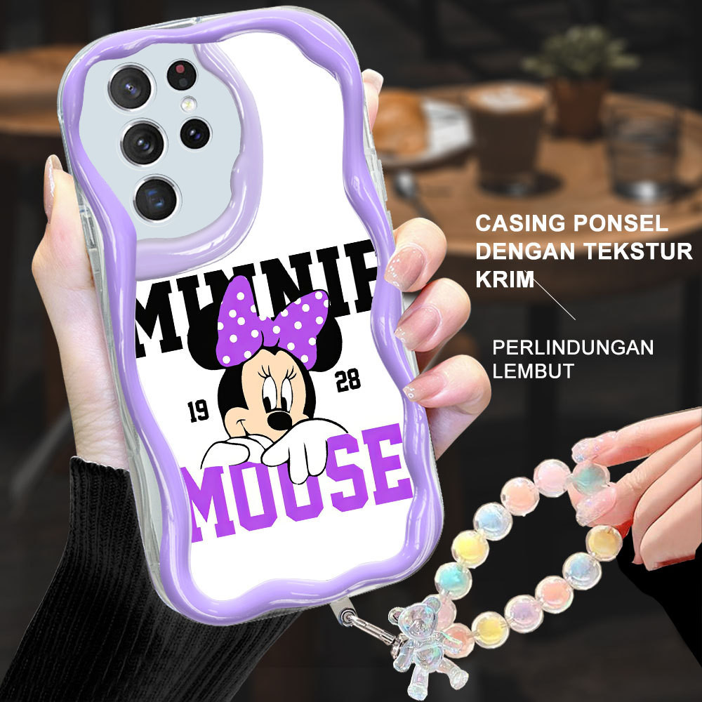 Duang Samsung S20 S21 FE S30 S22 S23 Ultra Plus 5G  Casing Handphone  Disney Mickey dan Minnie  Soft