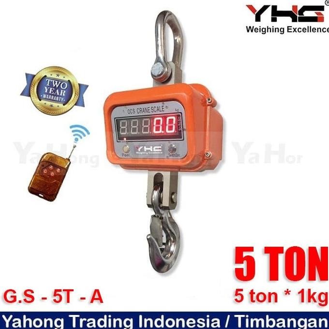 Timbangan Barang Pabrik 5Ton Timbangan Gantung Digital Yhg 5 Ton