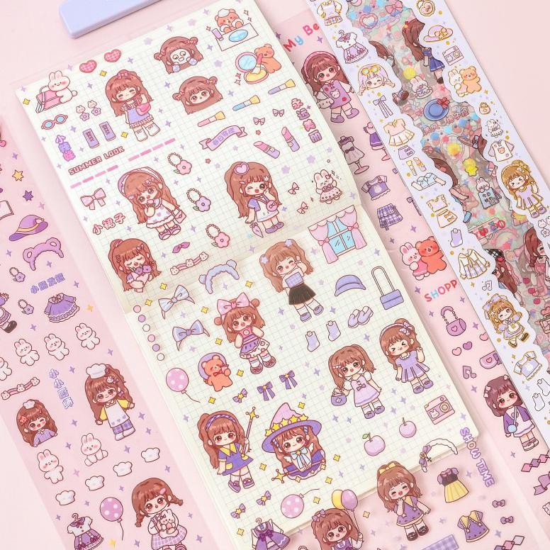 

BISA COD Stiker AQIAO Play Diary 100 Lembar Sticker Lucu Murah Grosir VD08