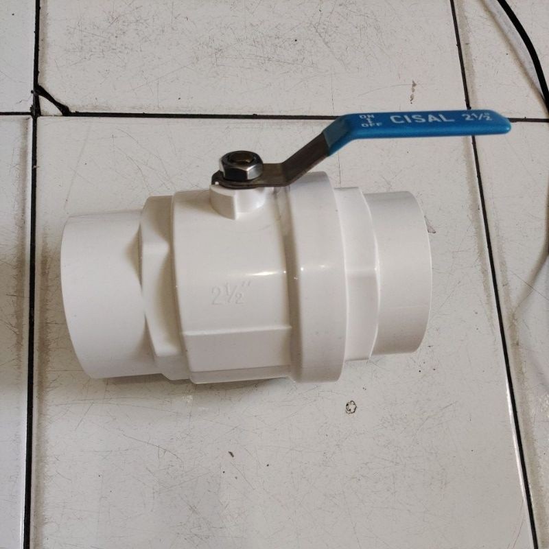 STOK ADA- CISAL Ball Valve pvc 21/2" gg stenlees / CISAL ball Valve pvc 2.5" gg stenlees