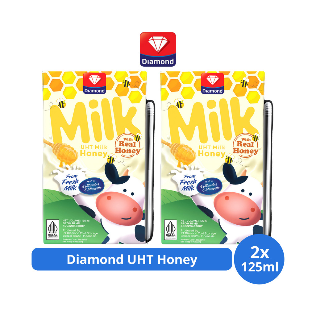 

Diamond Milk Susu UHT Honey 125ml x 2 pcs