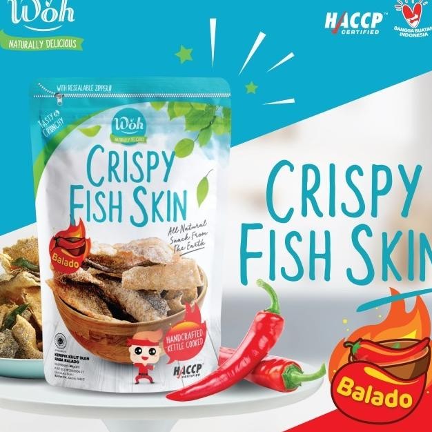 

Woh Crispy Fish Skin Balado 30 Gr Keripik Kulit Ikan D Pedas Balado