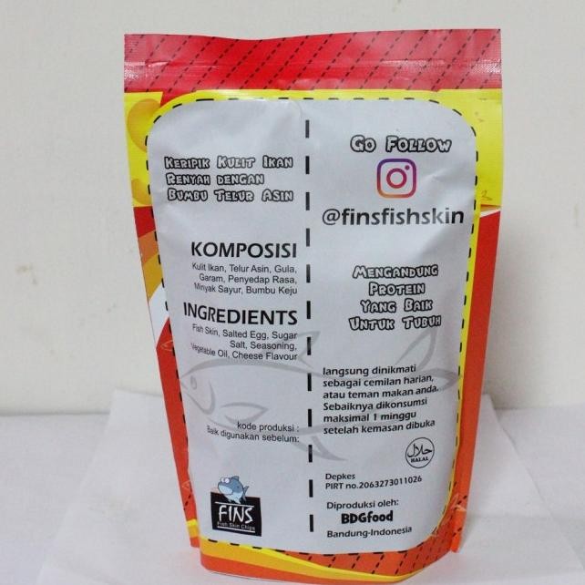 

Ed Egg Fish Skin - Keripik Kulit Ikan Bumbu Telur Asin Fins