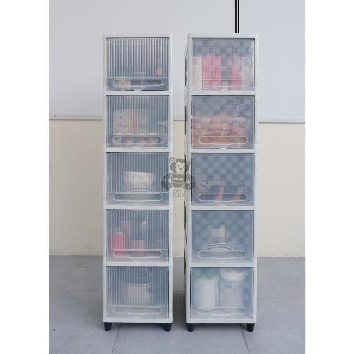 

TERBARU - Lemari Cabinet Plastik Serbaguna Pintu Transparan Club Flip