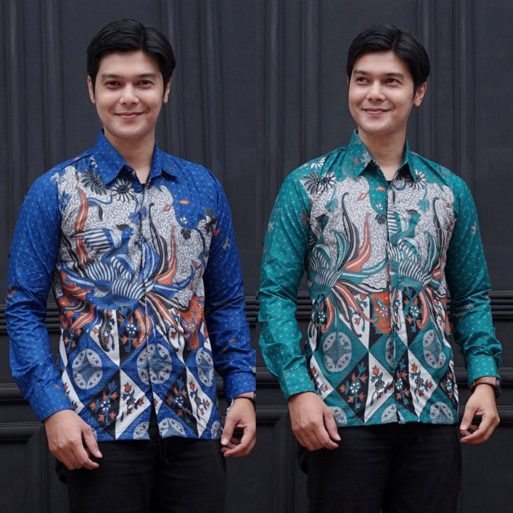 Batik PNS Kemeja Batik Lengan Panjang Ukuran M L XL XXL Baju Batik Pria Dewasa Motif Kekinian Batik
