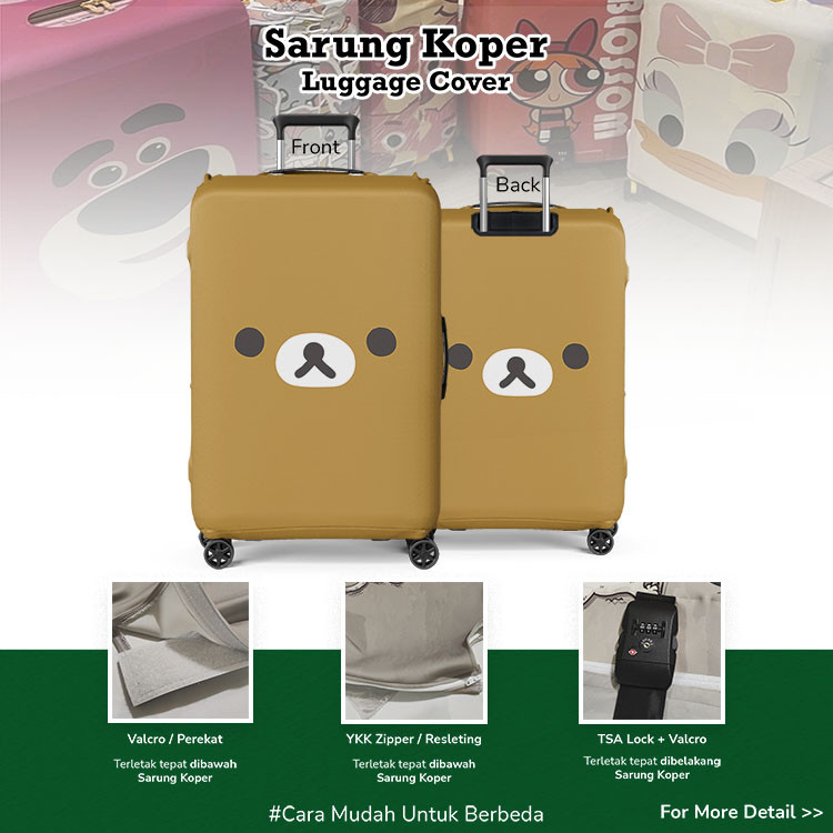 Rilakkuma 002 - Sarung Koper / Pelindung Koper / Desain Sarung Koper Unik