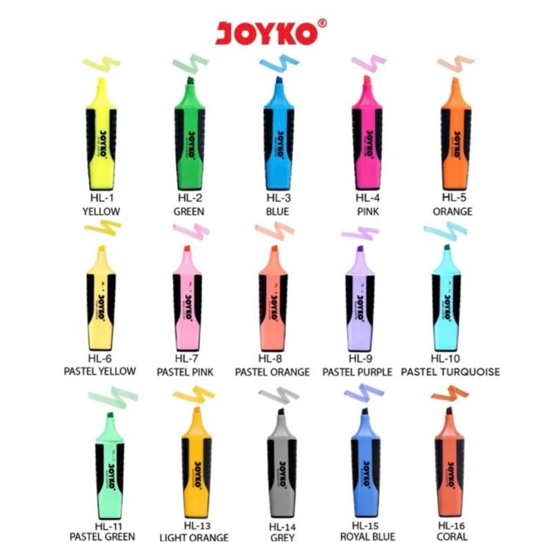 

Highlighter Joyko Penanda Buku Berwarna - Stabilo Joyko