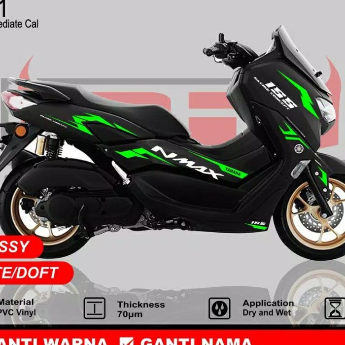 Terbaik Striping Cutting Sticker New Nmax Warna Hijau Stabilo 4 Pilihan
