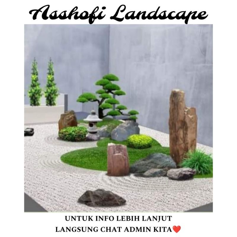 PEMBUATAN TEBING DEKORASI TAMAN MINIMALIS KOLAM IKAN HIAS BUNGA HIAS PASANG RUMPUT TAMAN JEPANG TANA