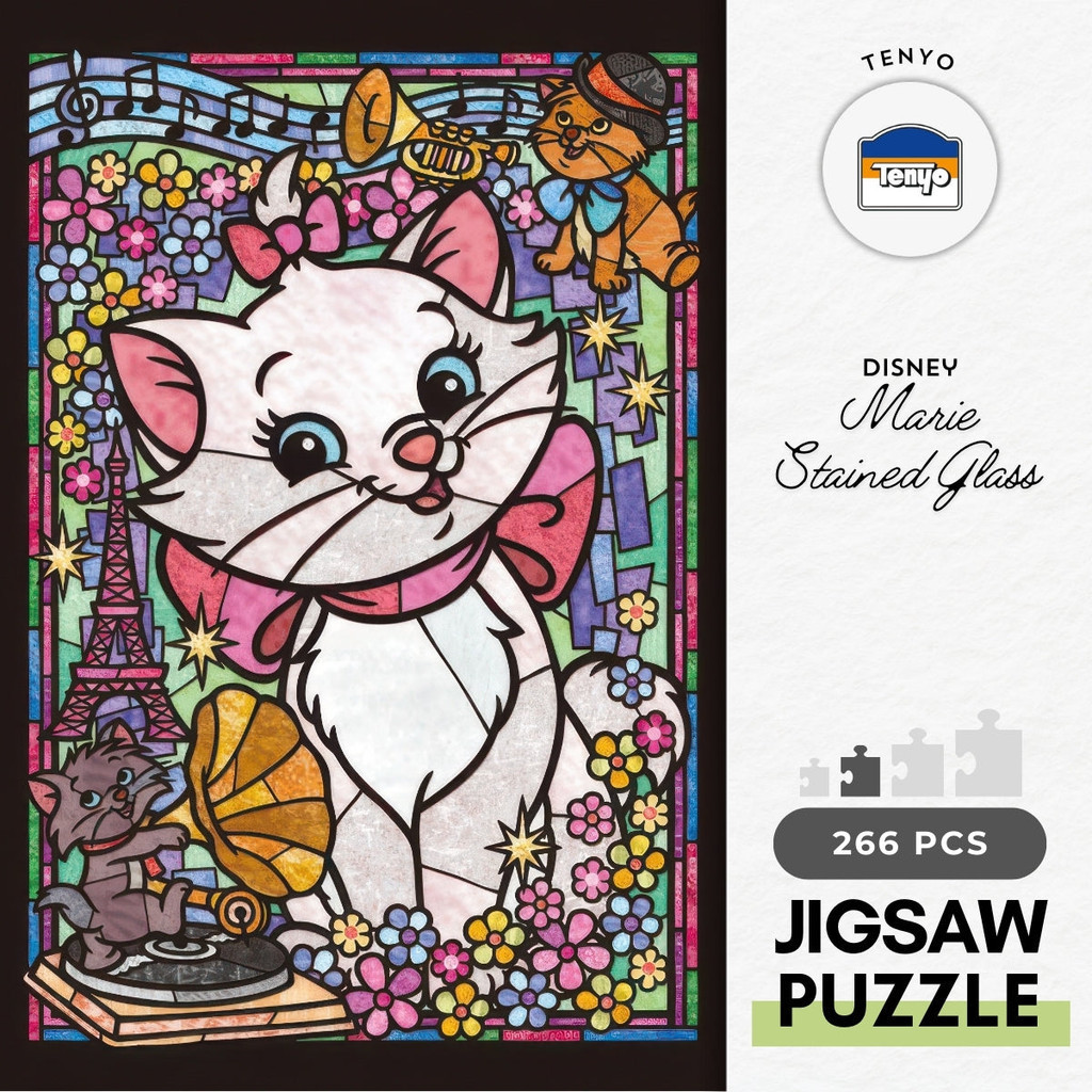 Tenyo DSG-266-752 Disney - The Aristocats - Marie Stained Glass Jigsaw Puzzle