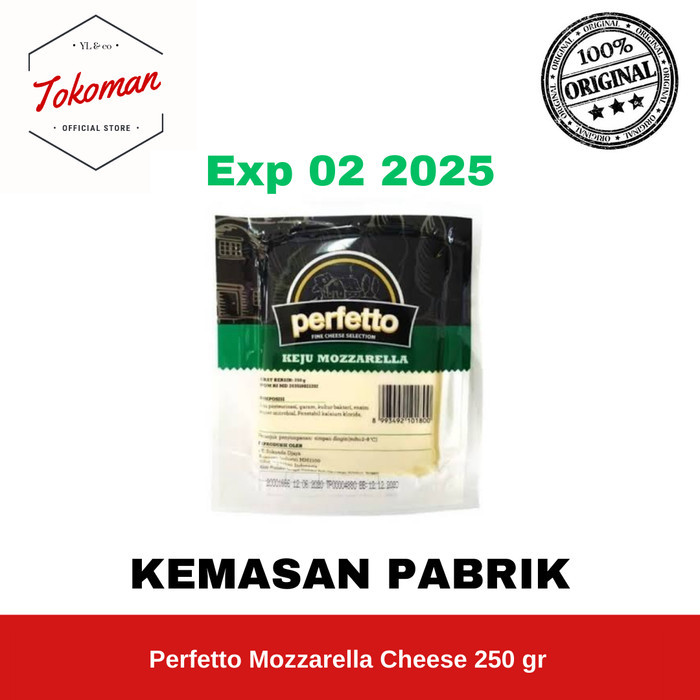 

Perfetto Mozzarella Cheese 250gr / 250 gr Keju Mozarella
