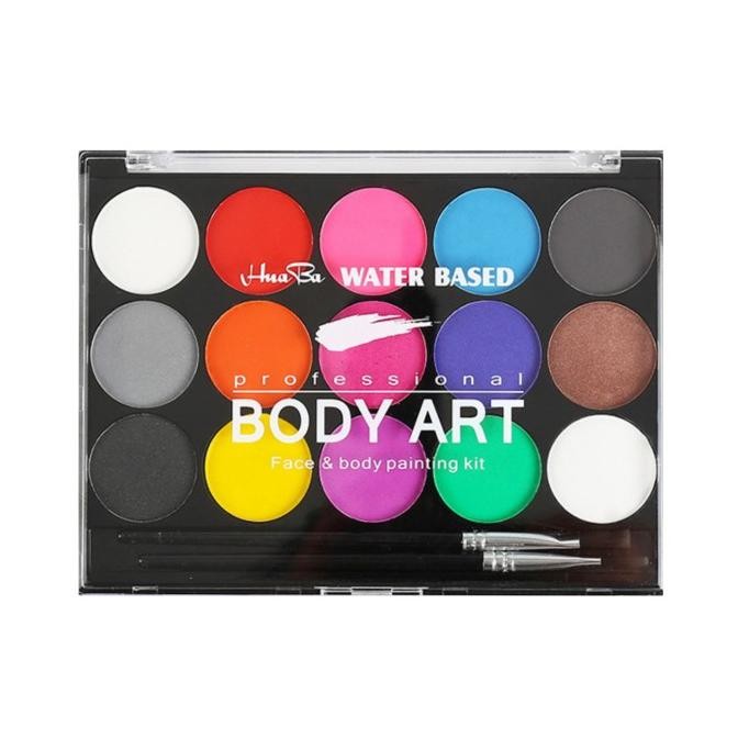 

DFG FPWC palet 15 warna face paint watercolor painting makeup oil special TERLARIS