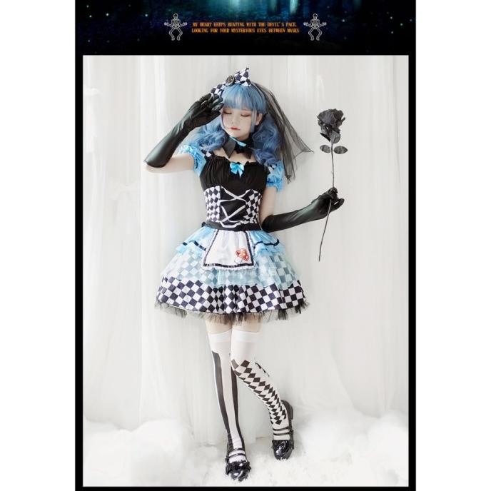 DFG CC-42 baju cosplay wanita sirkus circus girl chess catur dress kostum TERLARIS