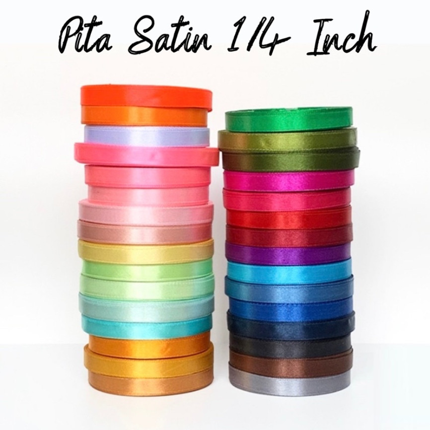 

PITA SATIN 1/4 = 0.6CM. 1 ROLL 20 - 25 YARD PITA EAGLE IMPORT