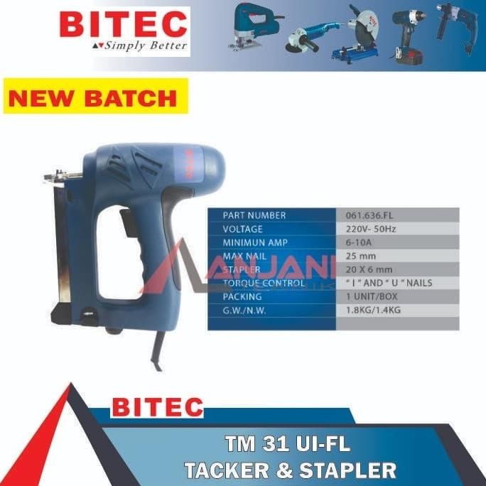 

BITEC TM 31 MESIN PAKU & STAPLES TEMBAK LISTRIK / TACKER STAPLER TM31 ORIGINAL DAN TERPERCAYA