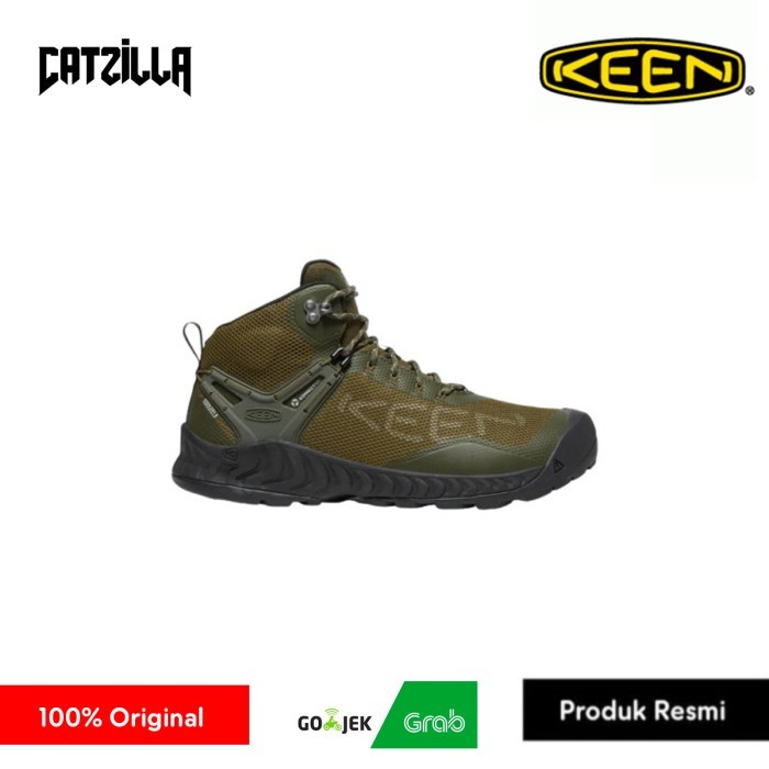 Sepatu Gunung Keen NXIS Evo Mid Waterproof Shoes - Forest Dark Olive