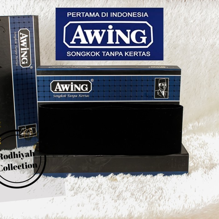 Songkok Awing Mahar Songkok Hitam Tanpa Kertas Premium Peci Hitam