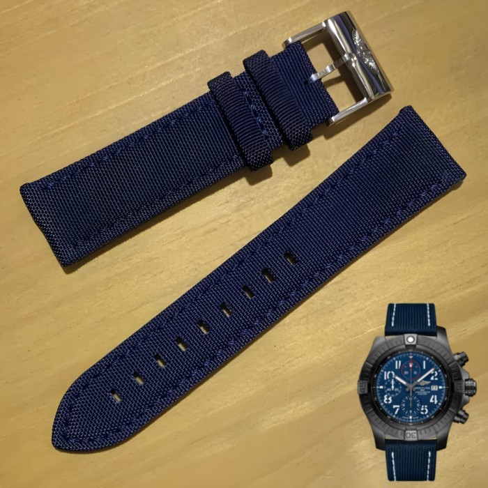 Jual Replacement Strap Kanvas For Breitling Avanger Hurricane 7002.22 Btbn