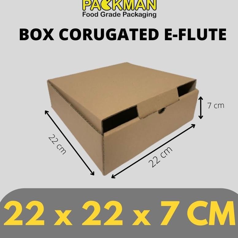 

KARDUS 22x22x7 cm / BOX KARTON CORUGATED DIE CUT E-FLUTE / AKSESORIS ONLINE