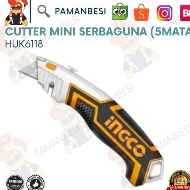 

Cutter Ni Serbaguna (5Mata) / Pemotong Kertas / Pisau Ingco Huk6118