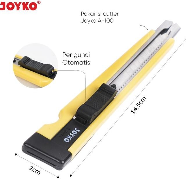 

Joyko Cutter Kecil Pisau Potong Pemotong Kertas Silet A-300A [12Pcs]