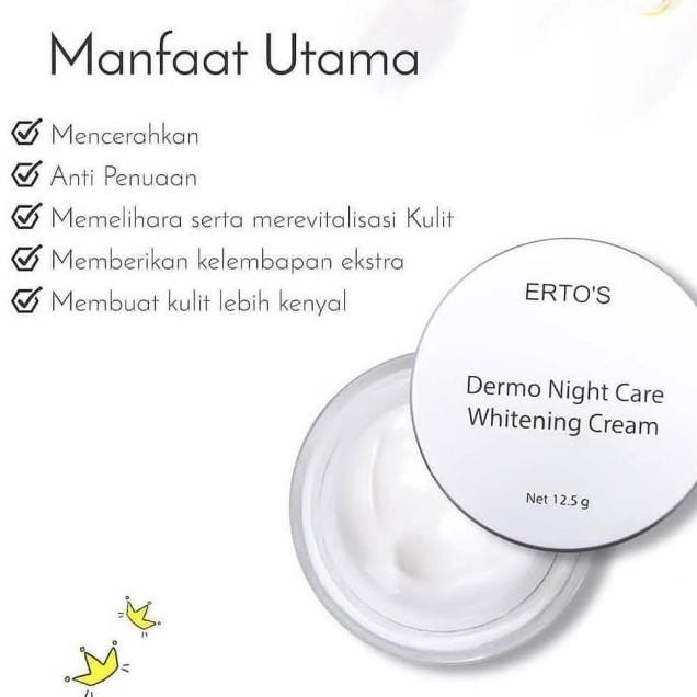 Ertos Paket Cream Krim Whitening Glowing Flek Hitam Di Wajah 2In1