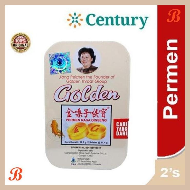

| CNT | GOLDEN PERMEN RASA GINSENG ISI 2 BLISTER 12 TAB / PERMEN TENGGOROKAN