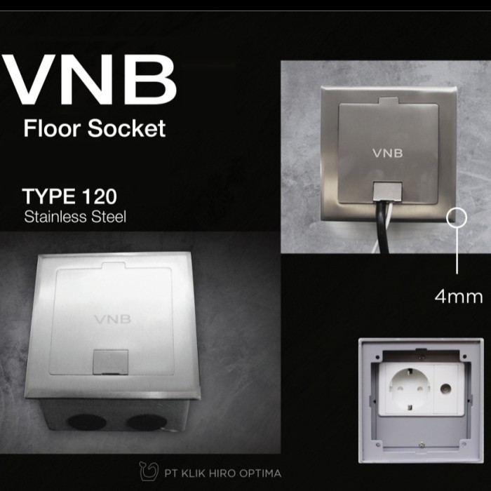 Stop Kontak Lantai Vnb Type 120 (Custom Modul) Restock
