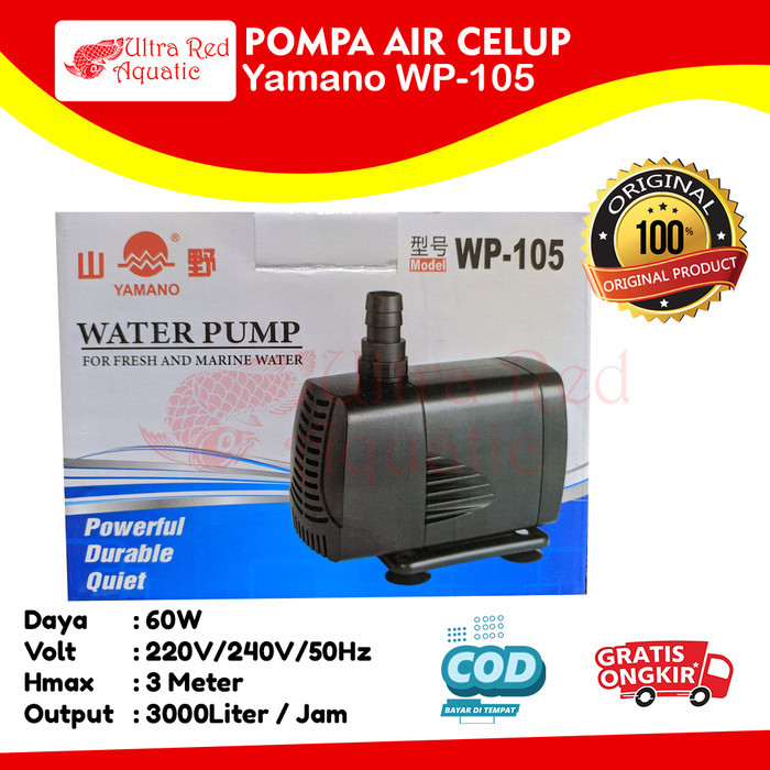Yamano Pompa Air Kolam Wp-105 / Pompa Air Celup Kolam Wp105 Hemat