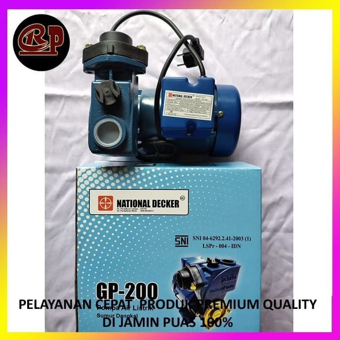 Pompa Air National Decker Gp200 / Pompa Air Sumur Dangkal Gp 200 Terbaru