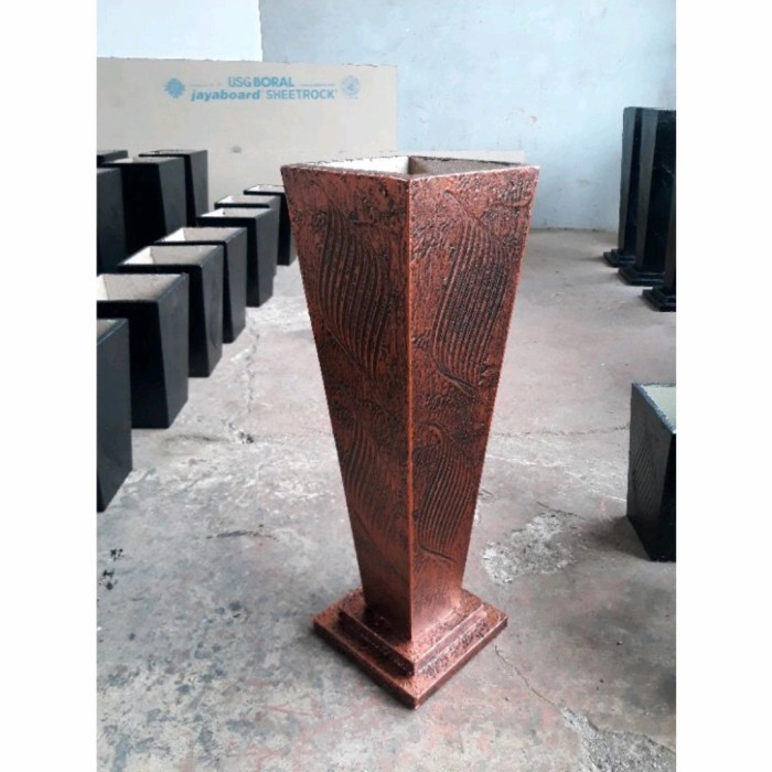 POT KAYU VAS KAYU TINGGI 50CM MODEL KAKI UNTUK BUNGA PLASTIK