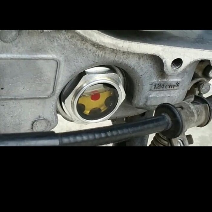 BAUT TUTUP FILTER OLI MESIN TRANSPARAN HONDA VARIO BEAT SCOOPY PCX MIO