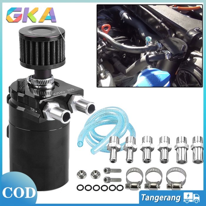 OIL CATCH CAN KIT MOBIL-OIL CATCH TANK DENGAN SARINGAN UDARA 300ML