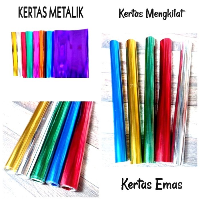 

:<:<:<:<] kertas metalik kertas glossy kertas kado mengkilat gold silver mas