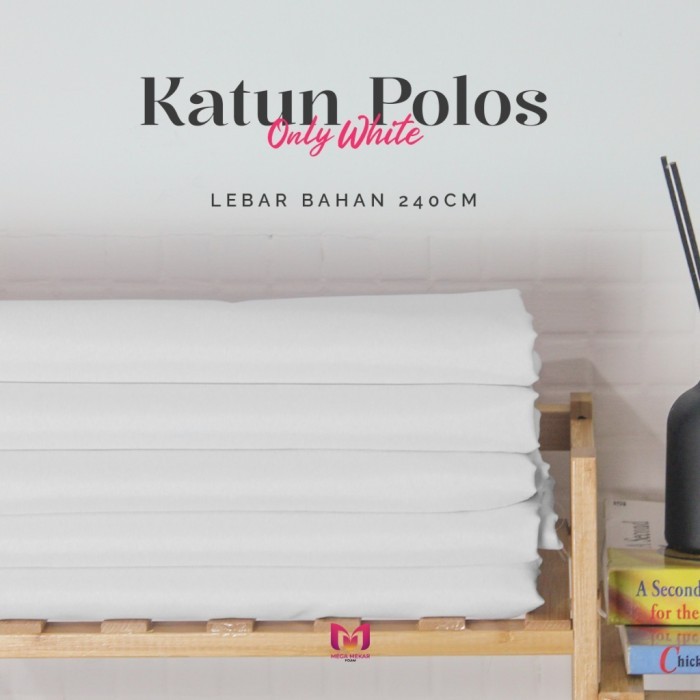 GROSIR Kain 1 Roll Katun Polos Putih Termurah Korean Cotton Microtex