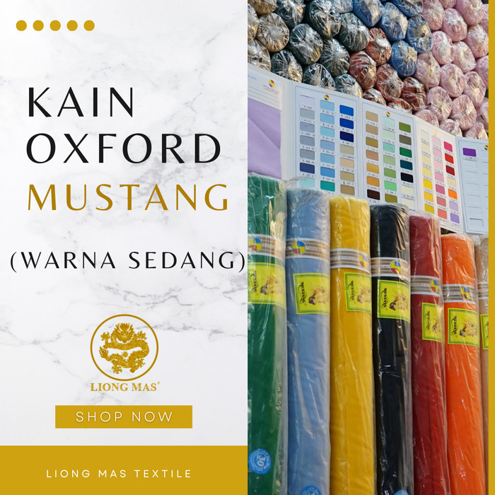 KAIN OXFORD MUSTANG 44" ROLL WARNA SEDANG