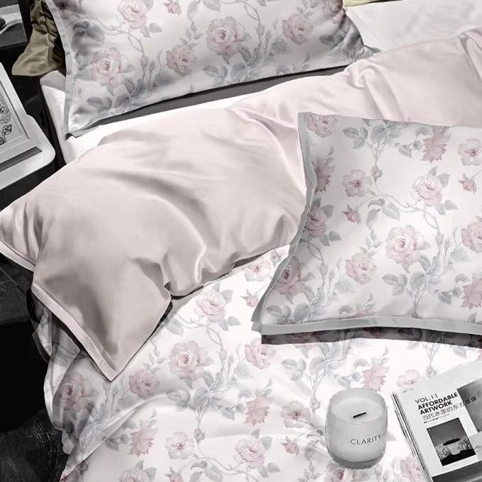 Sprei Bedcover Tencel 100S Sutra Organik Serat Bamboo Original Premium Bambu Anti Alergi Halus Lembu