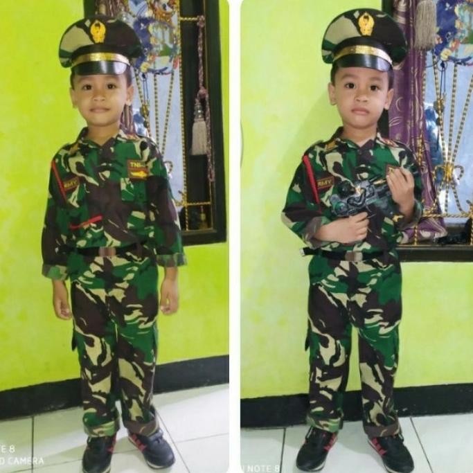 FAJ SERAGAM TENTARA ABRI TNI ANAK SD TK (LAKI WANITA) BAJU KARNAVAL PNK